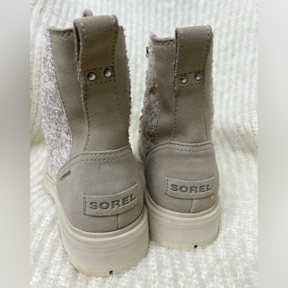 SOREL Lennox Lace cozy rain boots waterproof suede w/shearling tongue.Sz-7. D - Picture 5 of 16